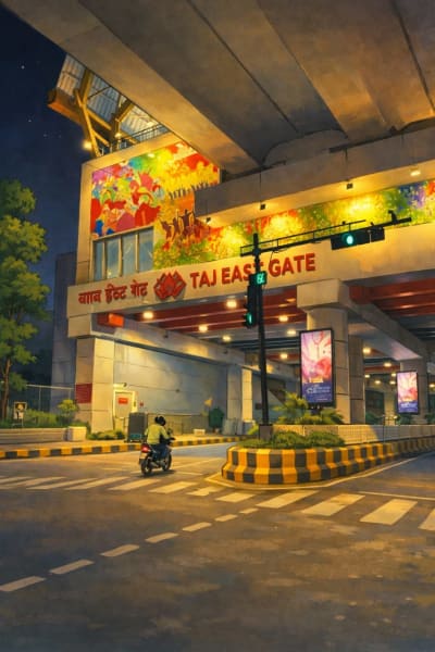 Taj East Gate Metro Station